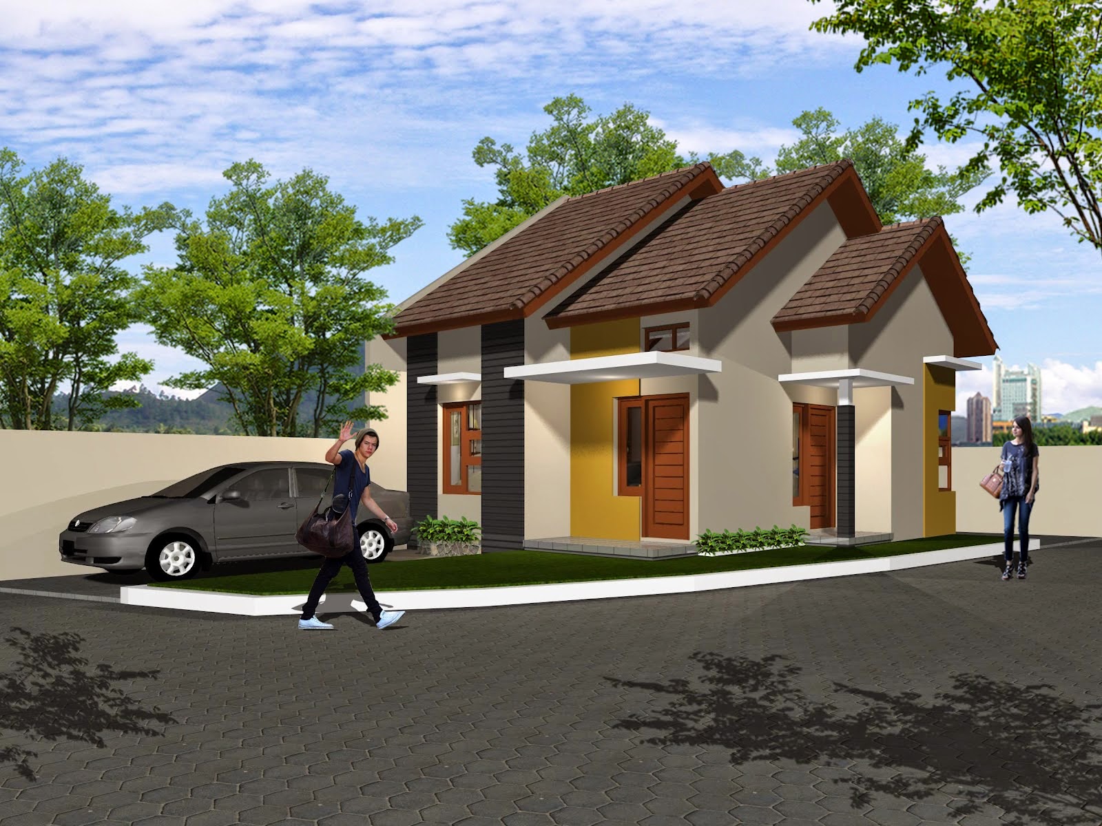 100 Denah Rumah  Minimalis  Hook  1  Lantai  Gambar  Desain 