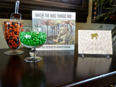This is a great example of how a small and simple candy table can still make
