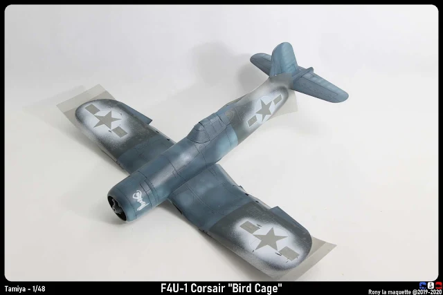 Réalisation des cocardes américaines du F4U-1 Corsair de Tamiya au 1/48.