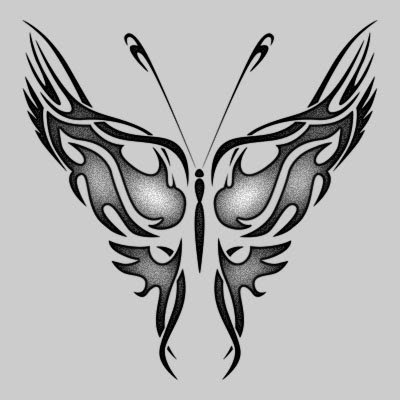 Tribal Butterfly Tattoo - Beautiful Body Art