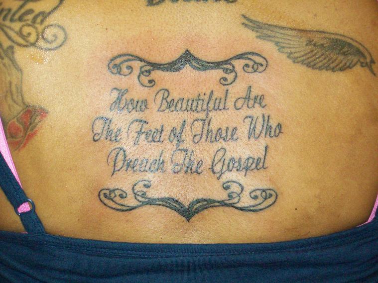 Bible verse tattoo Timeless apt and never a regret