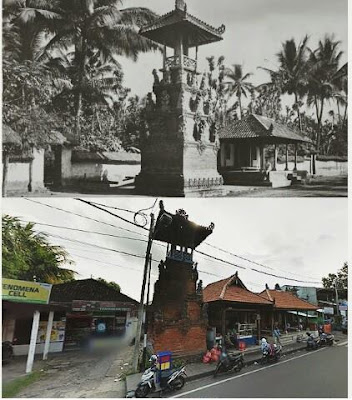 Banjar Gerenceng, jalan sutomo, Denpasar Perbandingan foto tahun: 1925 ~2013.