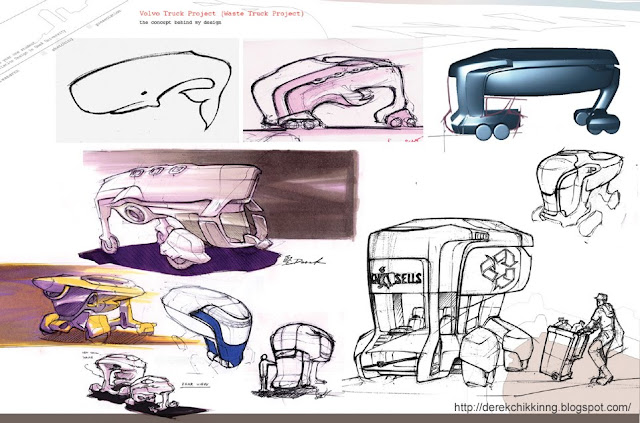 Future Waste Truck Sketches