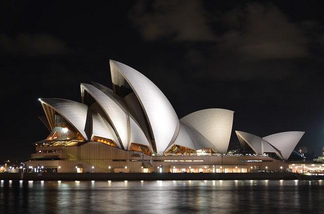 Iconic Sydney Opera House and Sydney Harbour Bridge in Australia