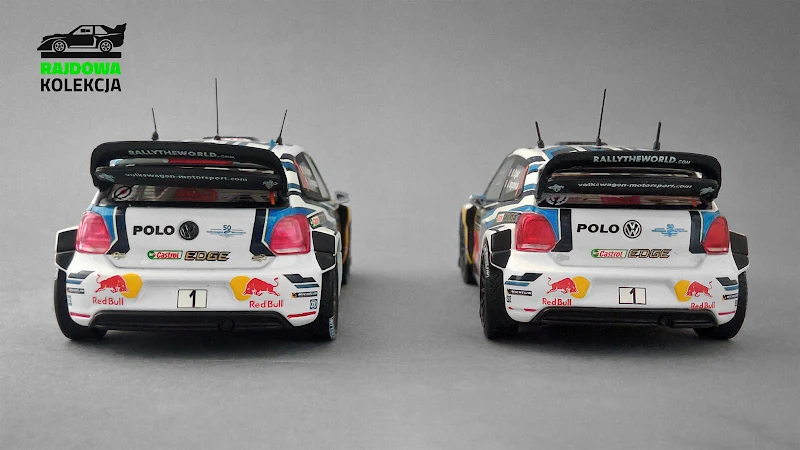 IXO RAM621 vs IXO/Eaglemoss - Volkswagen Polo R WRC, Zwycięzca Rajdu Monte-Carlo 2016