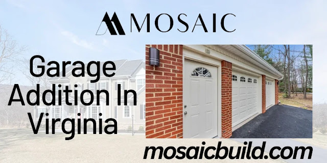 Garage Addition In Virginia  - Mosaic Design Build