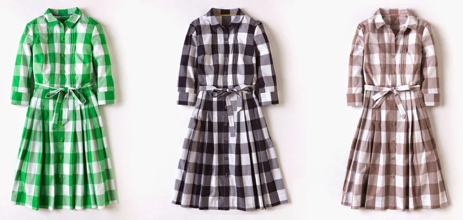 Boden gingham shirt dress