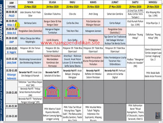 Jadwal BDR Di TVRI  Tanggal 23-29 November