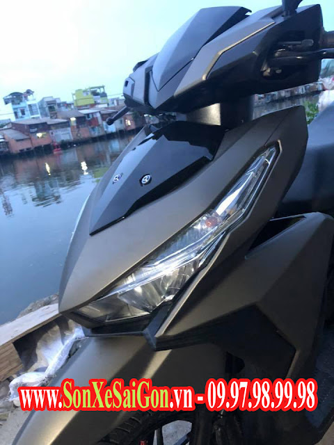 sơn xe Honda vario màu xám nhám cực đẹp