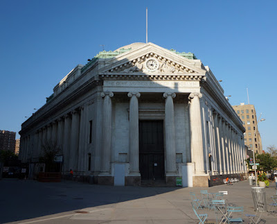 Looking at the front of the Dime Savings Bank