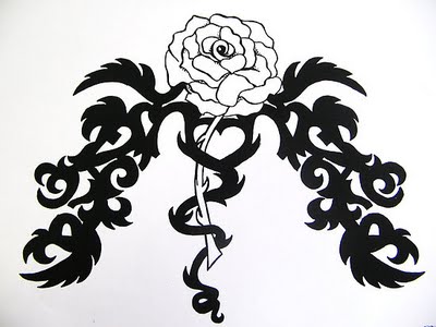 rose tattoos for girls. black and white rose tattoos