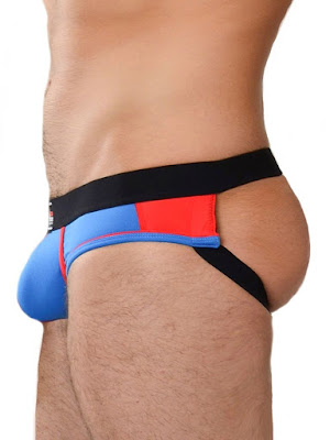 Men of Montréal Namur Jock Brief Underwear Blue-Red Detail Cool4guys Online Store