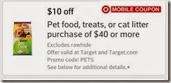 target pet food mobile coupon