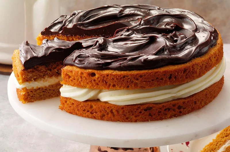 Ganache-Topped Pumpkin Layer Cake Recipe