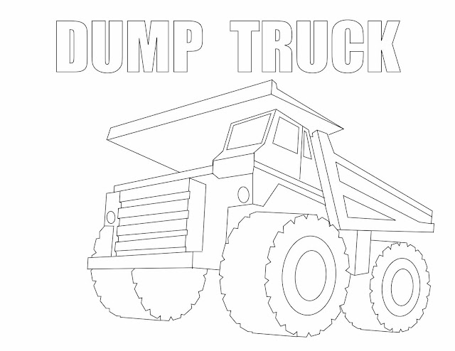 Dump Truck 01 coloring page