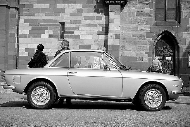 Cute LITTLE sports car in Basel a typical European car Cute LITTLE sports car in Basel a typical European car