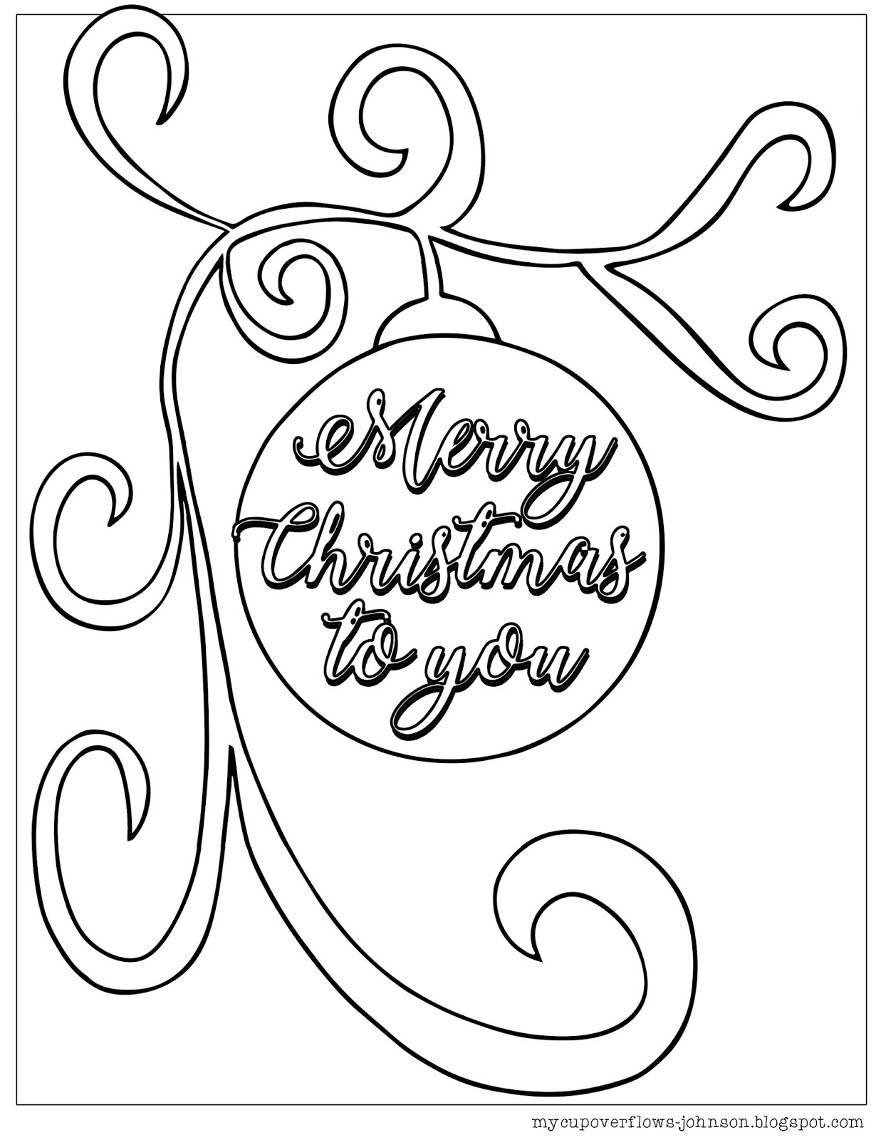 My Cup Overflows: Christmas Coloring Pages