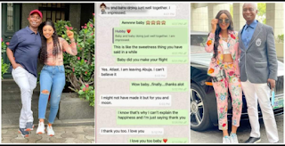 Nigerian actress has caused huge stir on social media as she shared her romantic WhatsApp chat with billionaire husband Ned Nwoko.