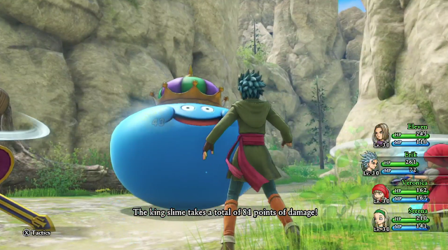 Dragon Quest XI S Echoes of an Elusive Age King Slime battle