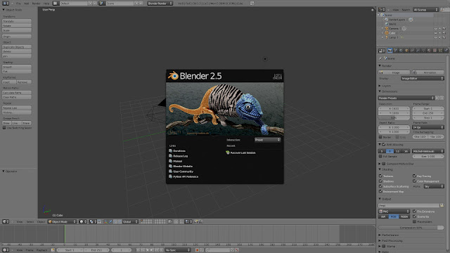 Blender 2.57 Açılış Ekranı