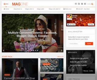  dari sekian banyak magazine blogger template MagOne - Template Blog SEO Friendly & Responsive Magazine Style Terbaik