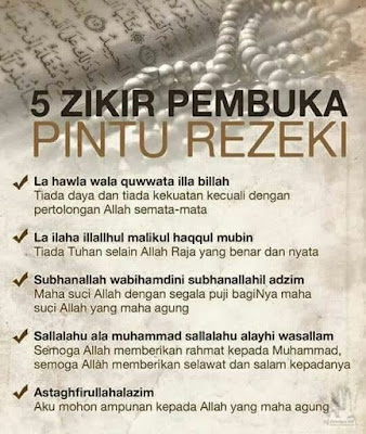 5 Zikir Pembuka Rezeki