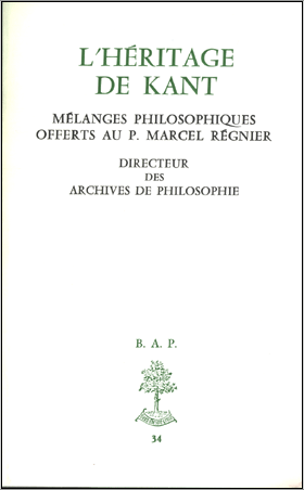 Kant éditions Beauchesne