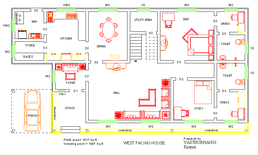  West  Facing  House  plans  