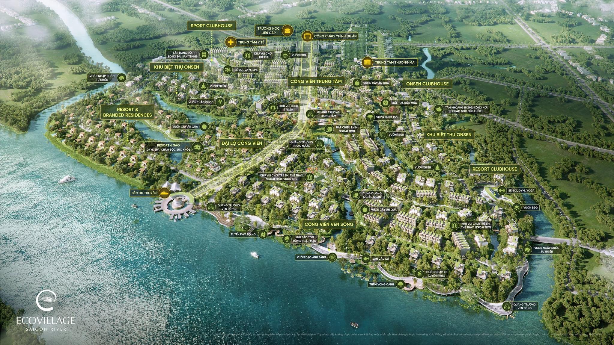 Bản đồ tiện ích dự án Ecovillage Saigon River
