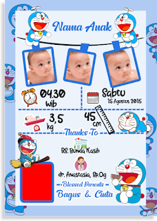 Desain Biodata Bayi Free PSD