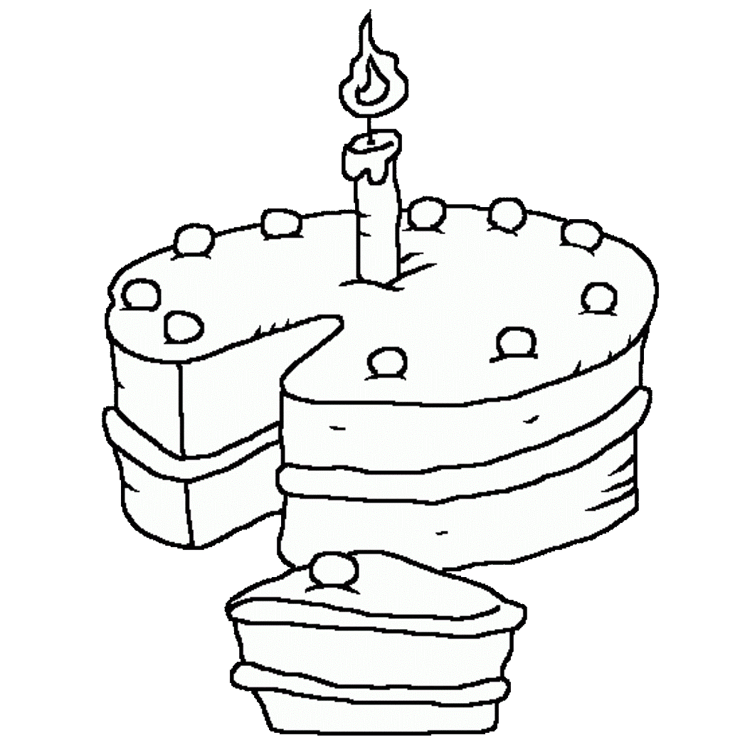 20 Gambar Mewarnai Kue Ulang Tahun