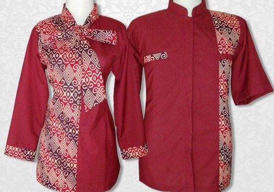 20 Model  Baju  Batik  Kombinasi  Polos  terbaru 2019