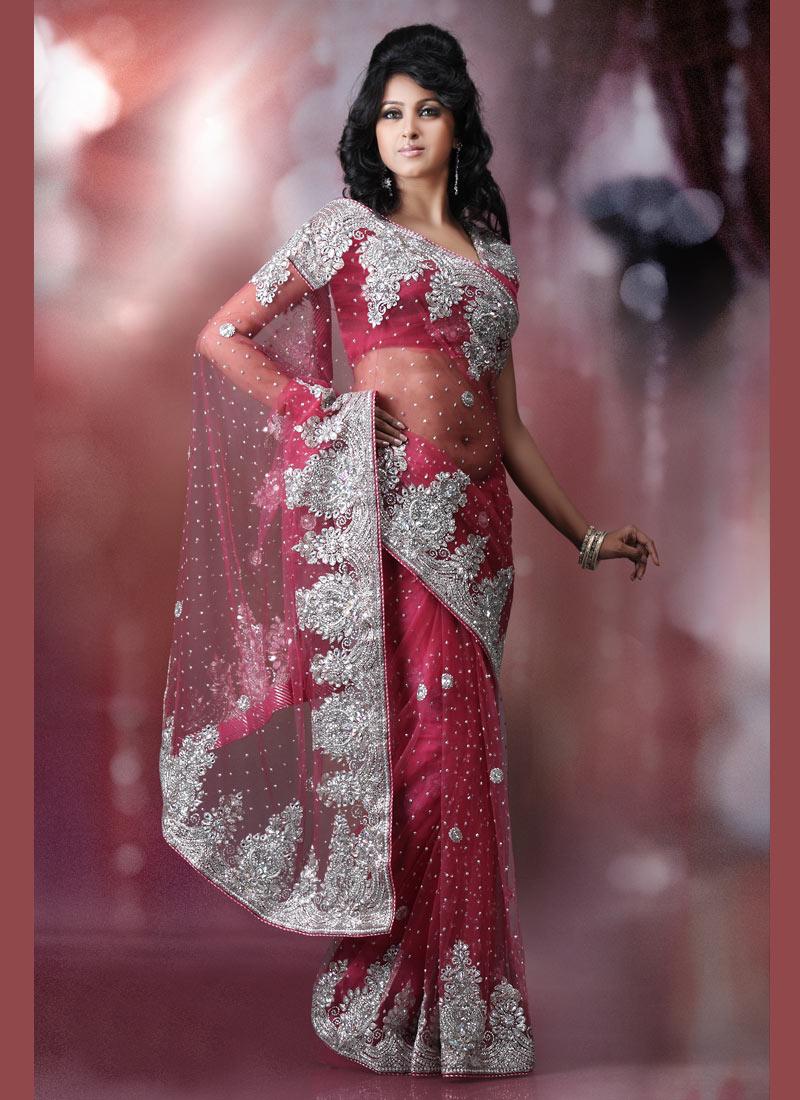 Pink Party Wear Designer Saree