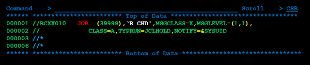 JCL Tutorial, JCL TYPERUN=SCAN, JCL TYPERUN=HOLD