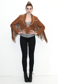 Vintage 1980's bohemian brown leather hippie fringe jacket