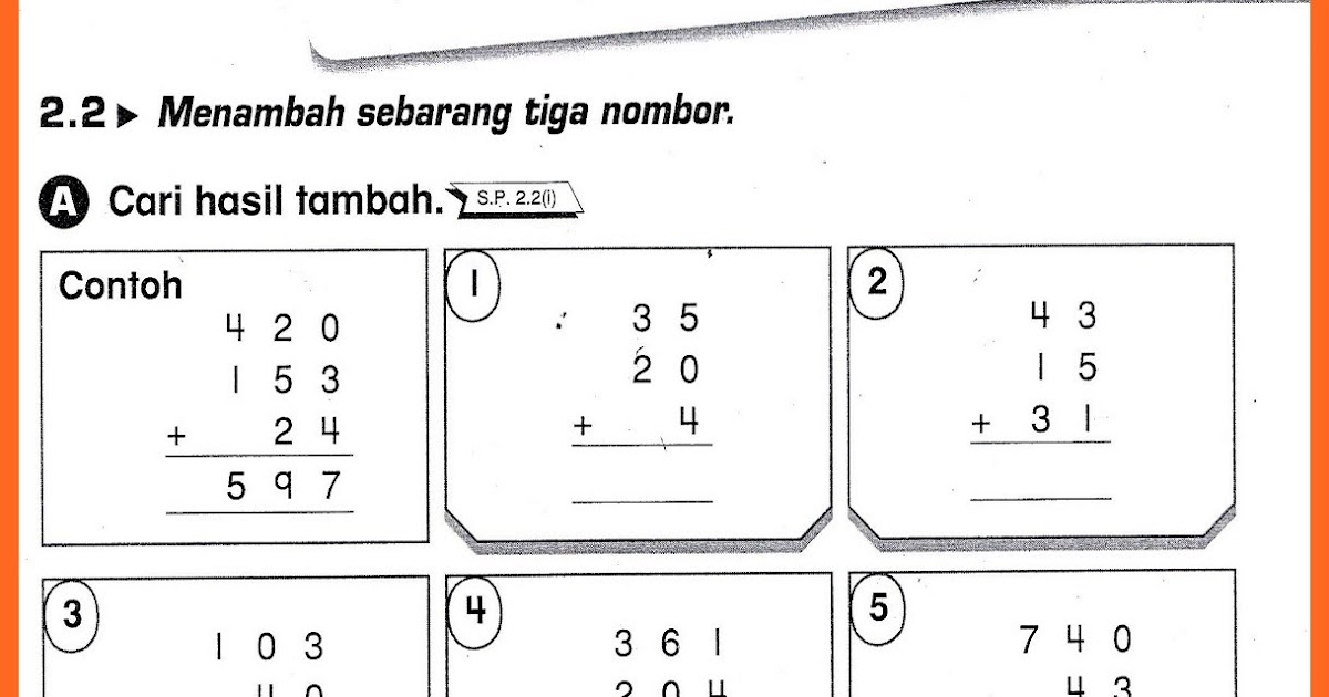 Dunia matematik: operasi tambah