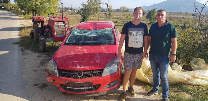 Orah: Migrant ukrao automobil pa ga prevrnuo na krov, oštećenog posjetio saborski zastupnik Bulj: "Potrebno je izvesti vojsku na granicu"