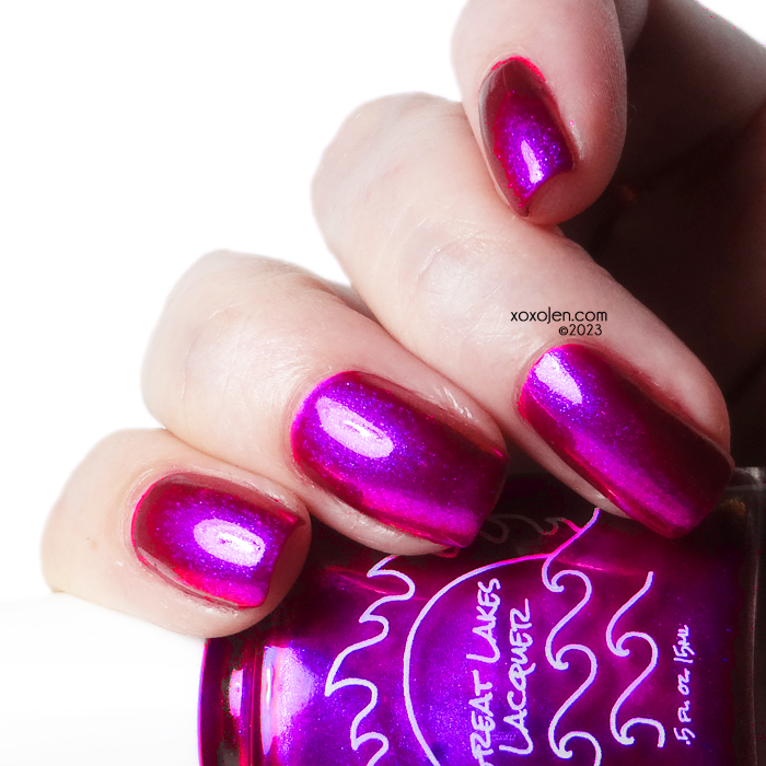 xoxoJen's swatch of Great Lakes Lacquer Melting Fuchsia