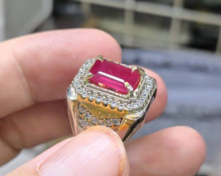 Batu Permata Natural Ruby Mozambique RB008 Red Pigeon Blood Istimewa