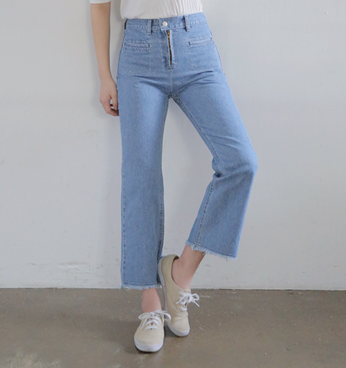 Welt Pocket Accent High Waist Jeans