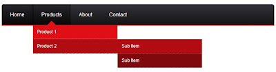  Red Opera Drop Down Menu