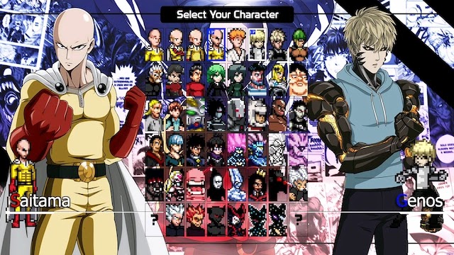 One Punch Man Mugen V9 characters select