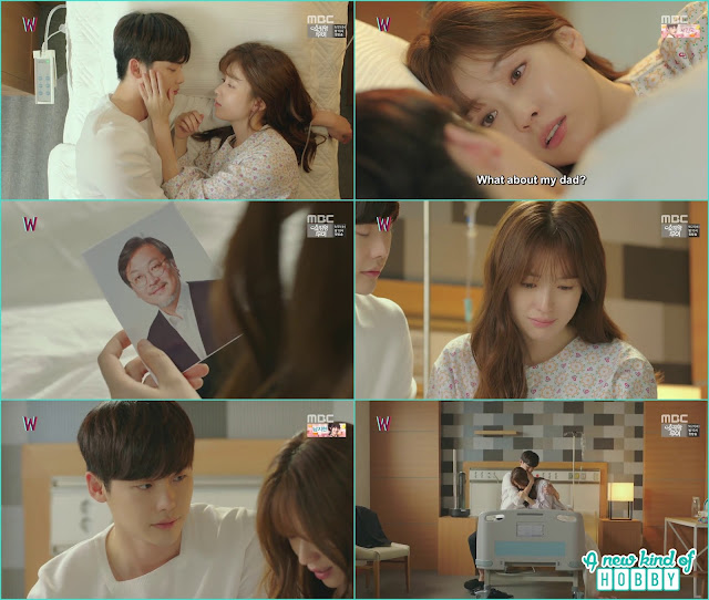  yeon joo ask kang chul about her father writer sung moo and when chul gave him the picture she cried - W - Episode 16 Finale - Review