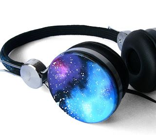 galaksi desen kulaklık headphones