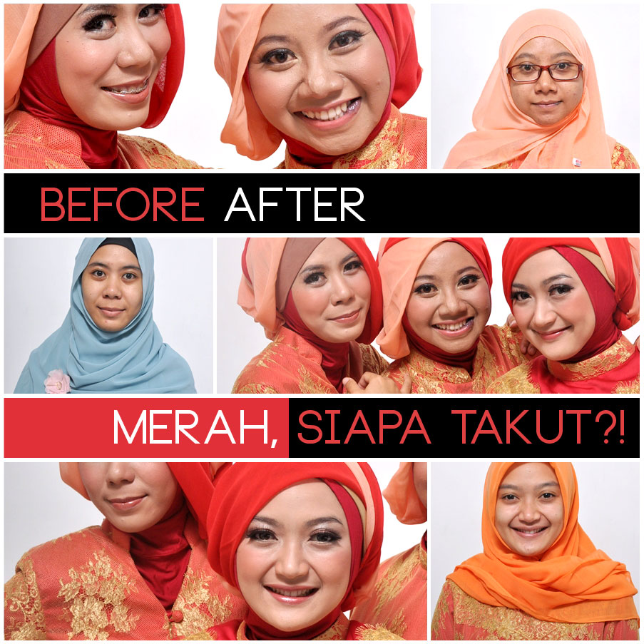 Ini Vindy Yang Ajaib Make Over Dan Hijab Style Pakai Merah Siapa