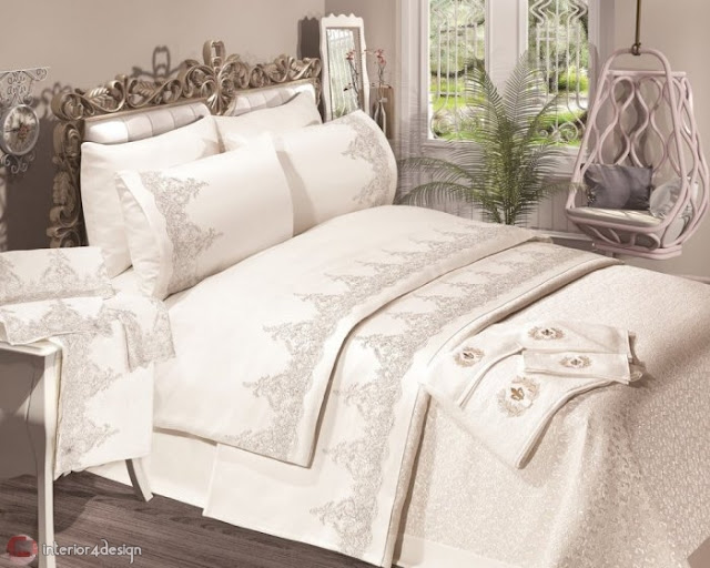 Modern Bed Embroidered Linens 4