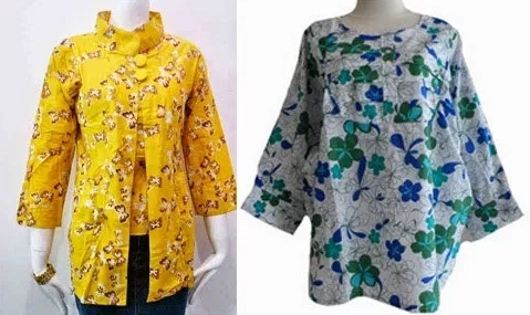 10 Model  Baju  Batik  Atasan  Untuk  Wanita  Gemuk  2019