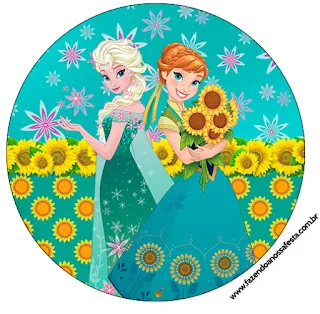 Toppers o Etiquetas de Frozen Fever para imprimir gratis.