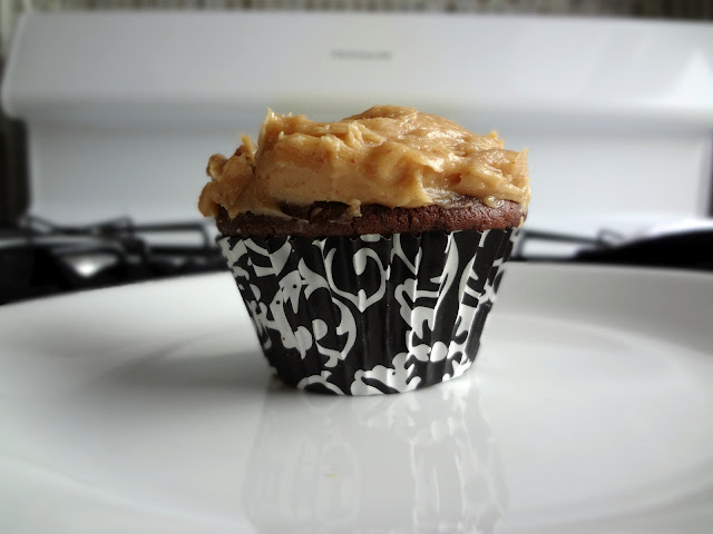 Dark Chocolate Peanut Butter Cupcakes