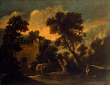 Landscape with Ruins by Francisco Collantes - Landscape Paintings from Hermitage Museum